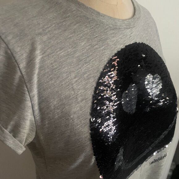 SmileyWorld Sequin Flip Graphic Tee - Picture 6 of 10
